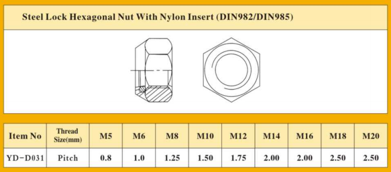 DIN985 NYLON NUT